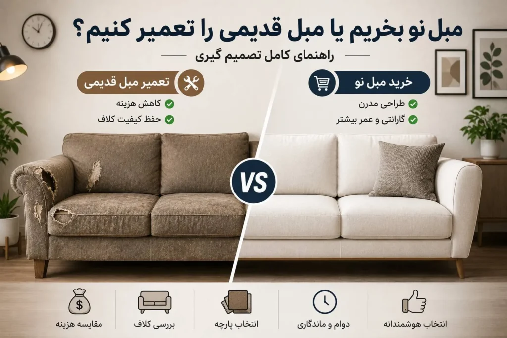 مبل نو بخریم یا مبل قدیمی را تعمیر کنیم؟